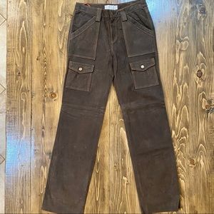 Margaret Godfrey genuine suede pants